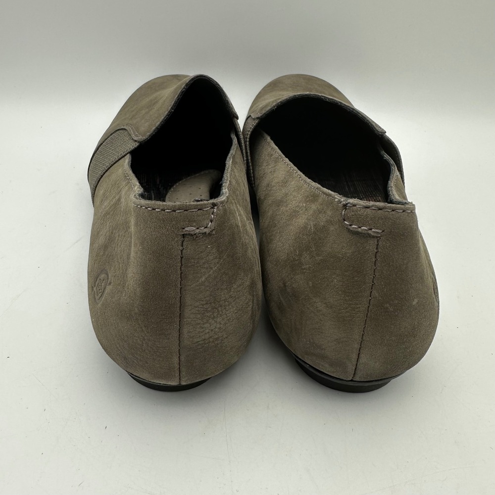 Born‎ Slip On Loafers Womens 9M Taupe Leather Fabric CQH18 F36742 Comfort Flats - Picture 4 of 8